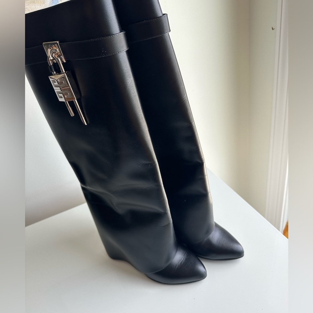 Givenchy Black Over the Knee Boots with Sleek Design